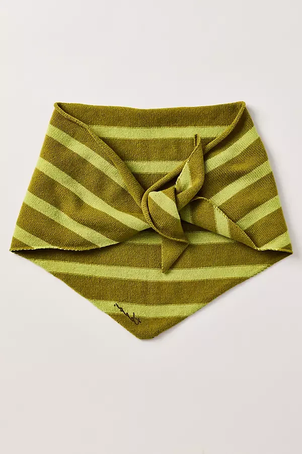 100% Merino Wool Striped Triangle Scarf by TBCo