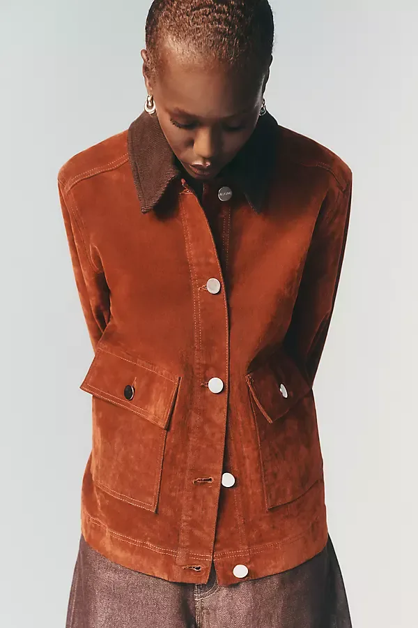 Bark Flock Cotton Stretch Jacket by ALIGNE