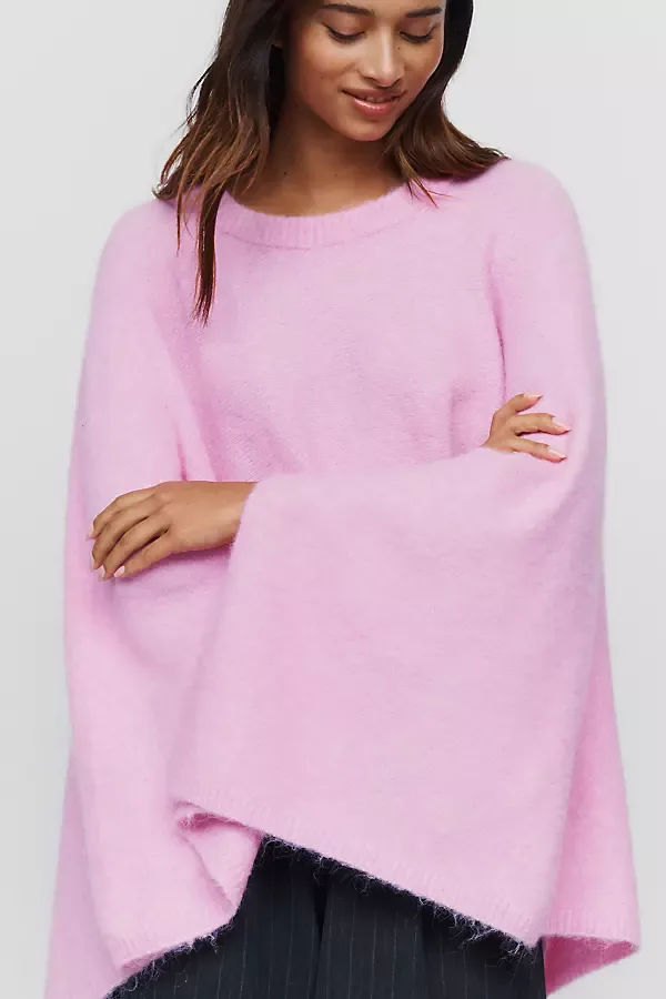 Knit Asymmetric Poncho by Anthropologie