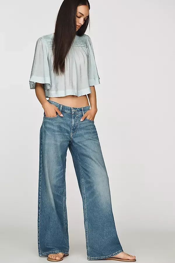 Esme Mid Rise Wide Leg Jeans