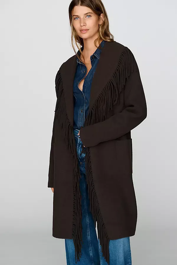 Eyelash Wrap Coatigan Sweater by NVLT