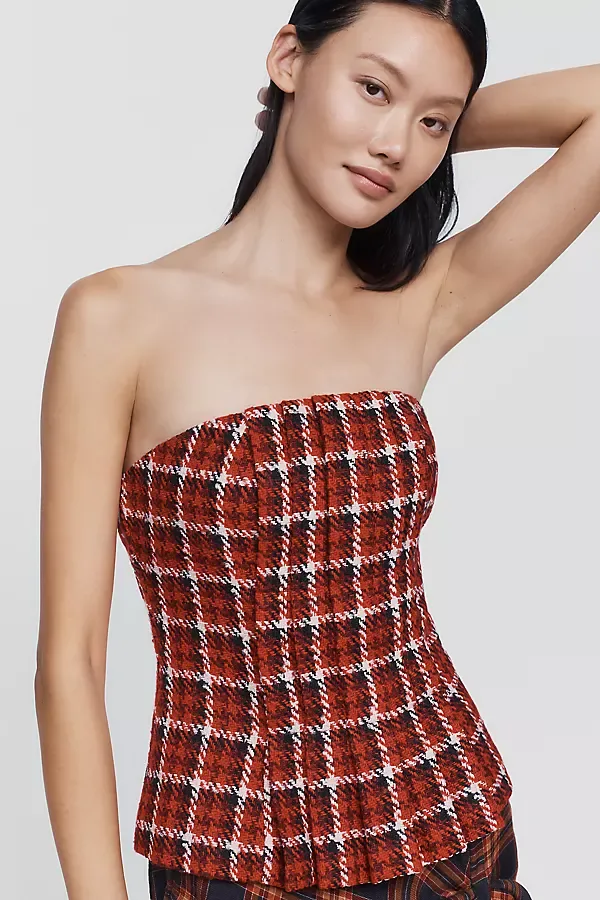 Strapless Plaid Top by Mare Mare