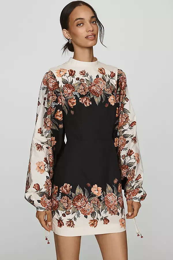 Winter Floral 100% Cotton Mini Dress by FARM Rio
