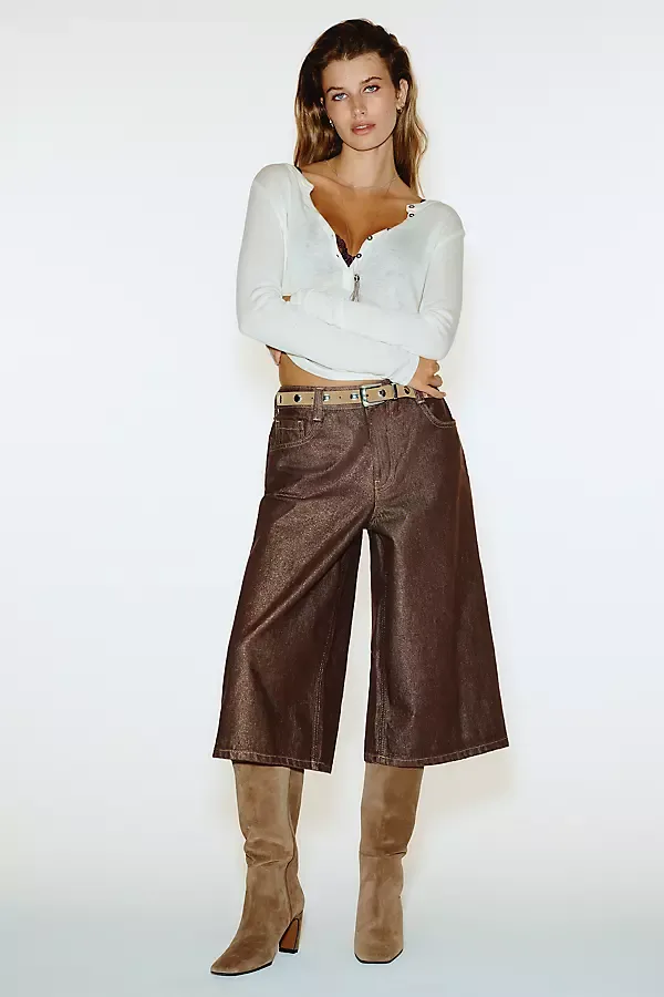 Andie 100% Wool Tissue Weight Henley Top by Pilcro
