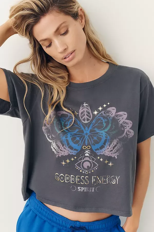 100% Cotton Butterfly Graphic Tee by Spiritual Gangster