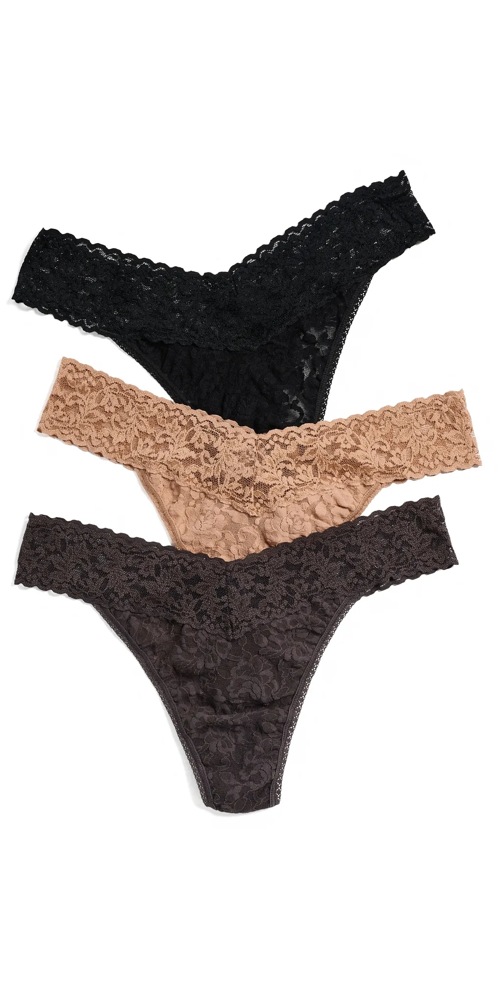 Original Rise Thong Panties 3-Pack by Hanky Panky