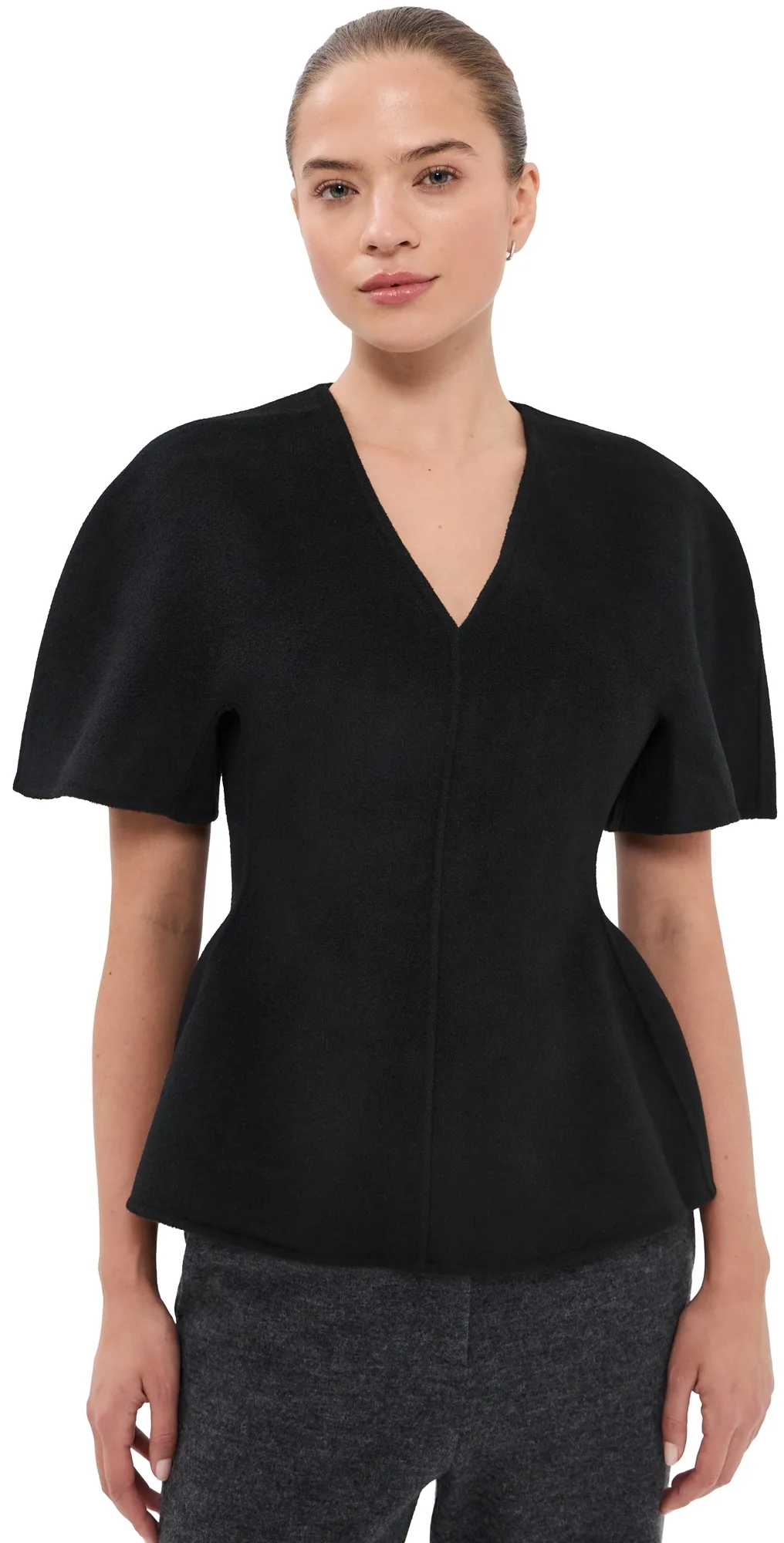 Doubl V Neck Top by LISA YANG