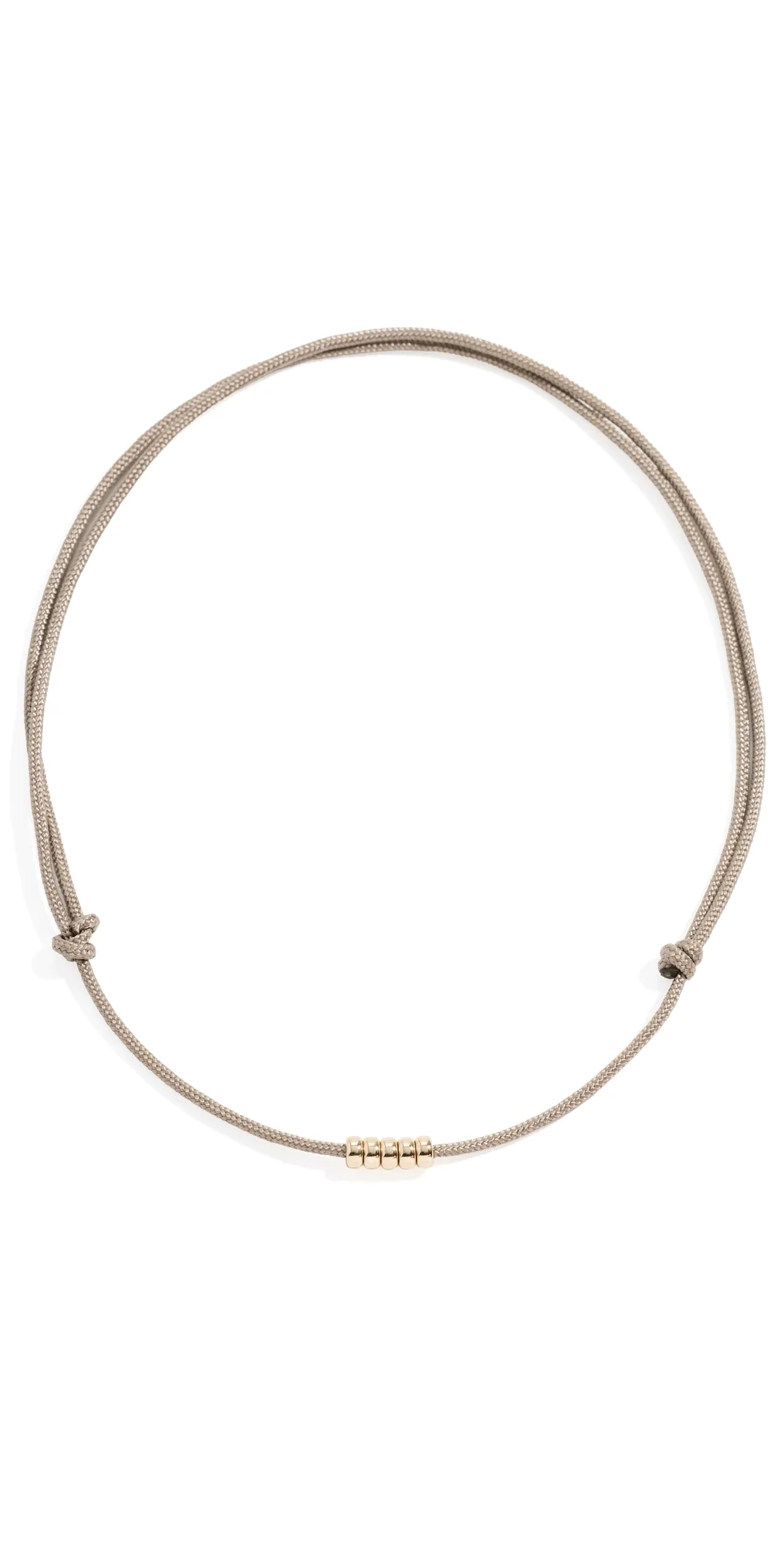 14k Gold Rondelle Bead Paracord Necklace by Zoë Chicco