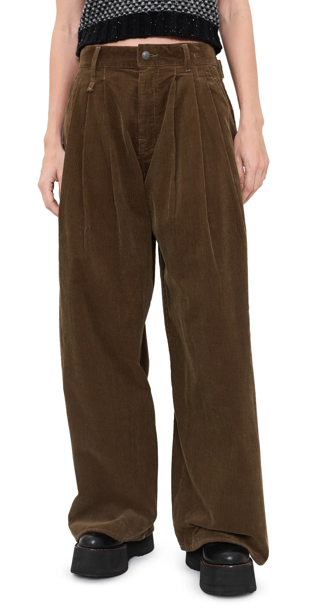 Triple Pleated Corduroy Pants by R13