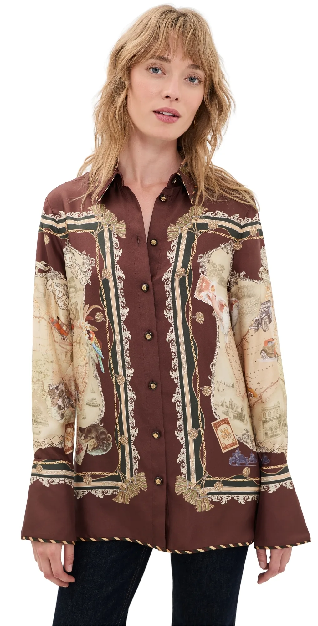 Valiant Silk Twill Shirt by Zimmermann