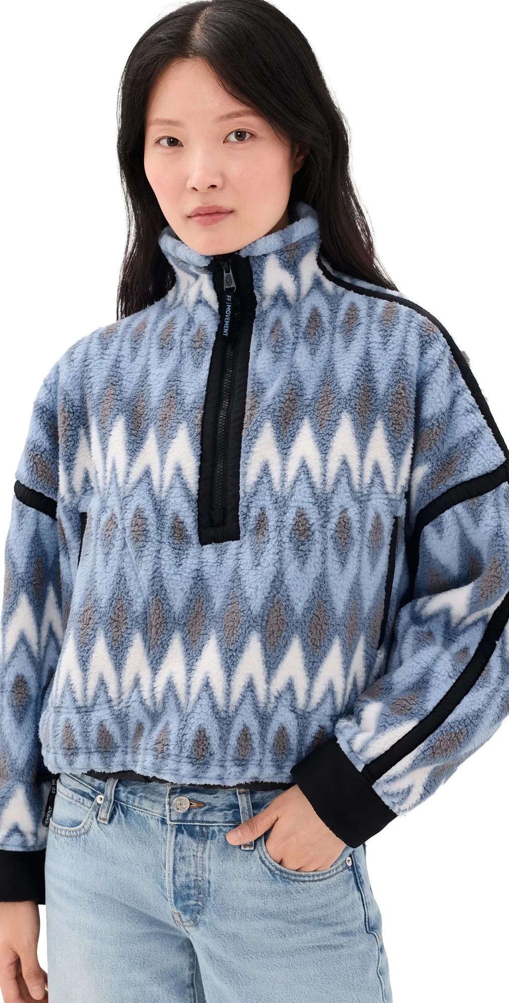 Mountain High Half Zip Fleece Pullover Argyle by FP Movement