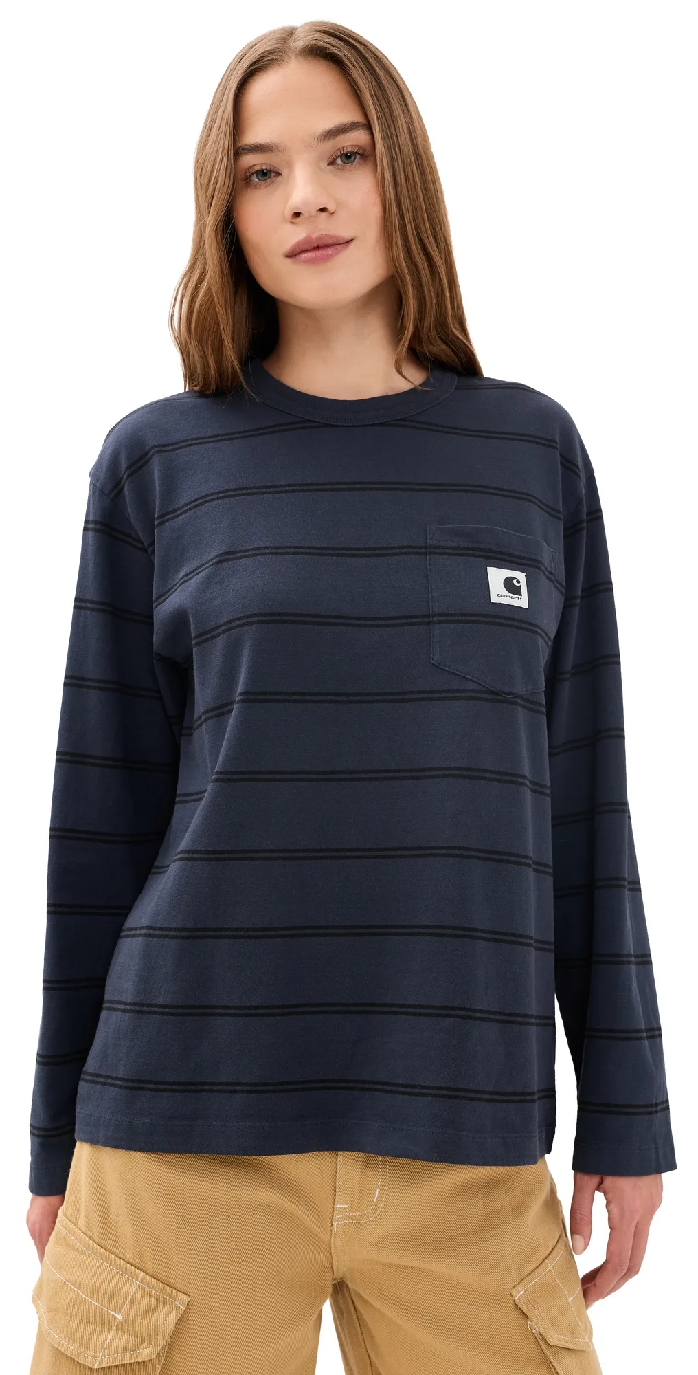 Long Sleeve Cardona Pocket T-Shirt Cardona Stripe by Carhartt