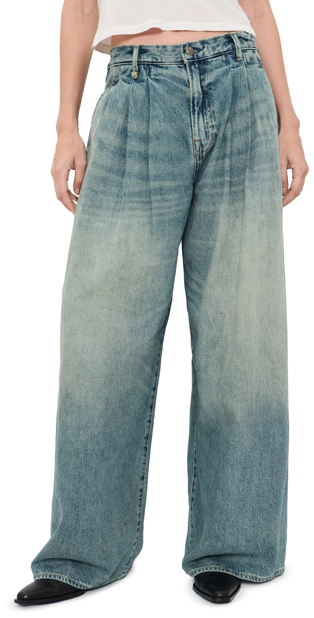 Triple Pleat Jeans by R13