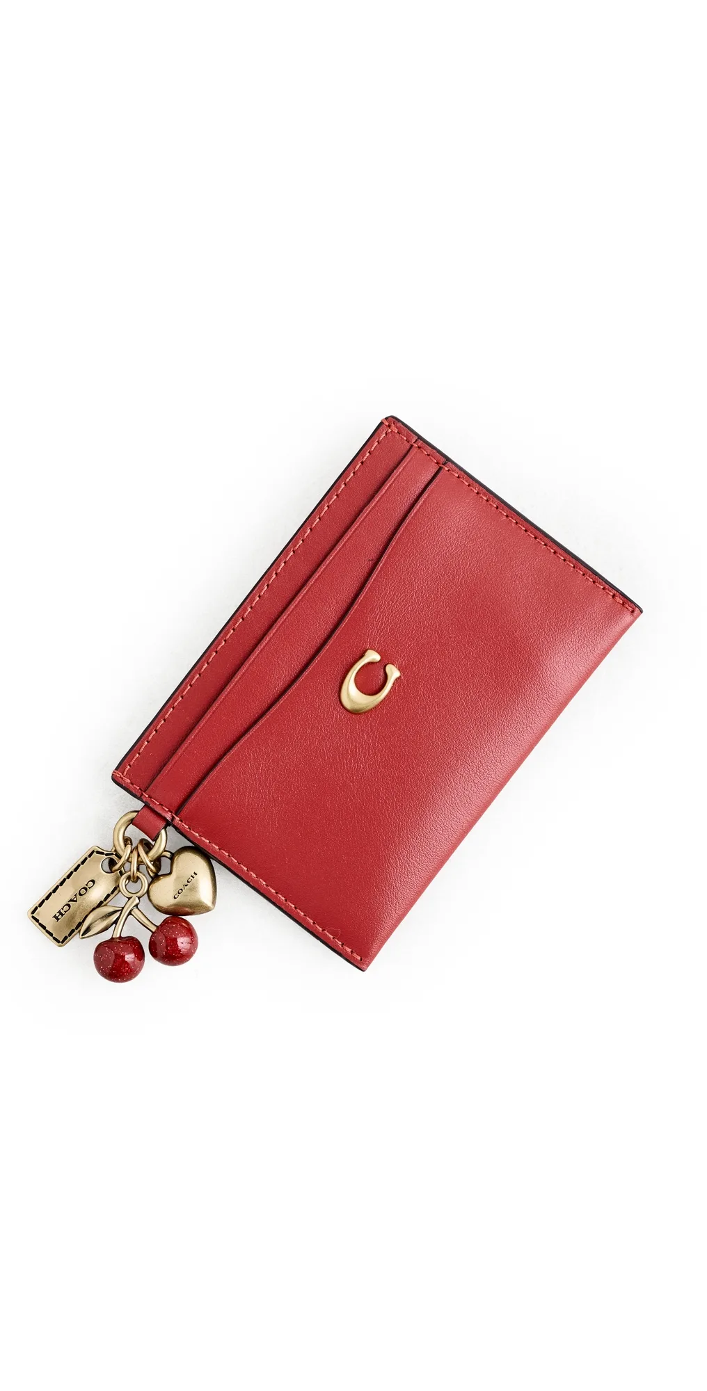 Refined Calf Leather Essential Card Case with Charms by Coach