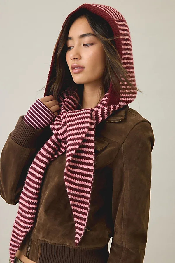 Andy Striped Scarf Hood by Urban Outfitters