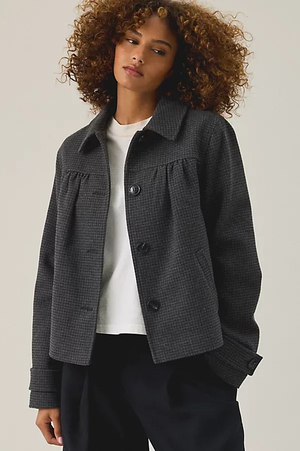 BDG Penny Wool Blend Swing Peacoat Jacket by BDG