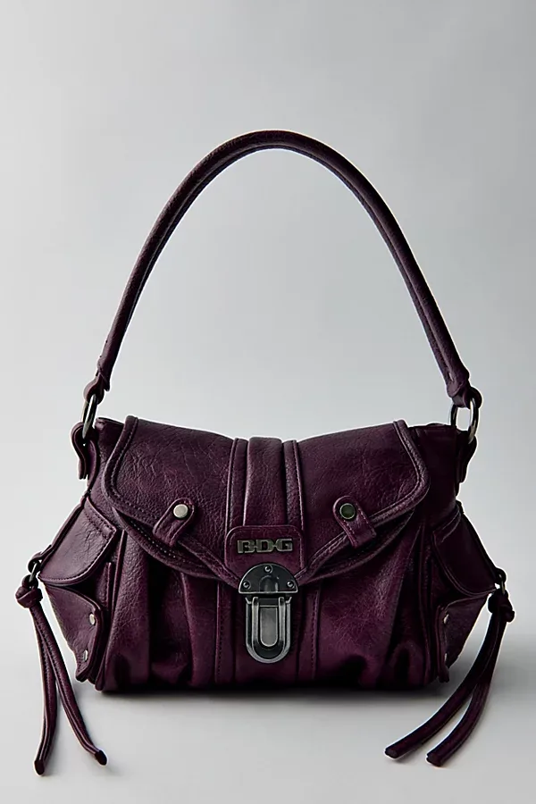 Sophia Buckled Faux Leather Shoulder Bag by BDG