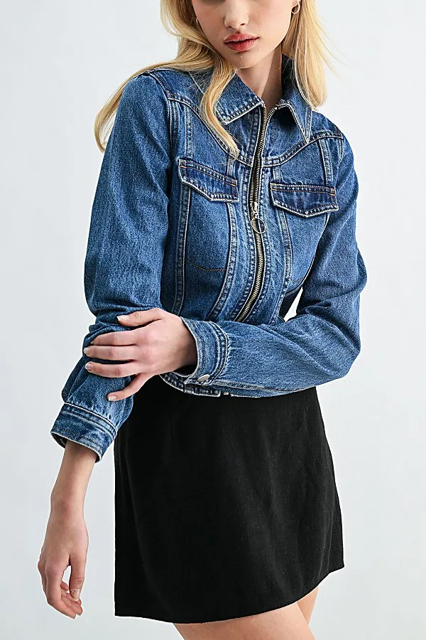 Kylie Cropped Denim Jacket by Jemina Denim