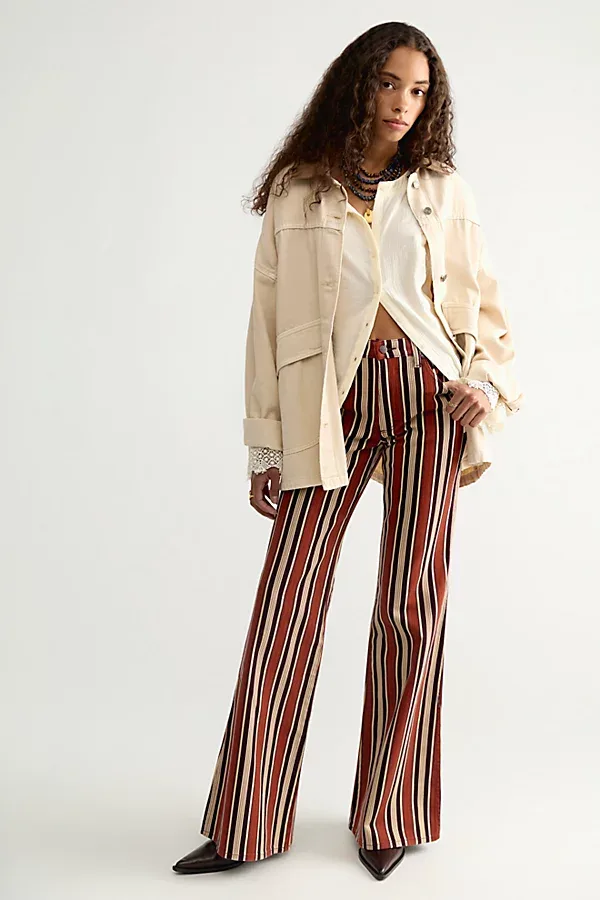 70s Printed Flare Jeans by Wrangler