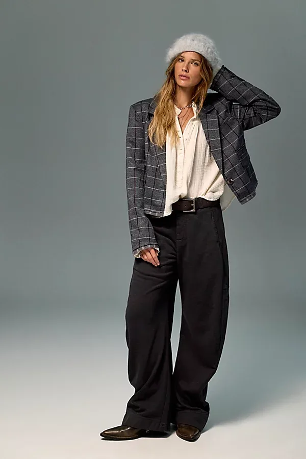 Spotlight Knit Barrel Trousers by Free People