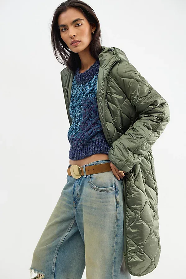 T. W.I. N. Light Hooded Puffer Coat by T.W.I.N.