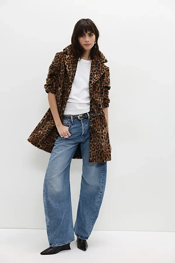 Delancy Leopard Lady Coat by Free People