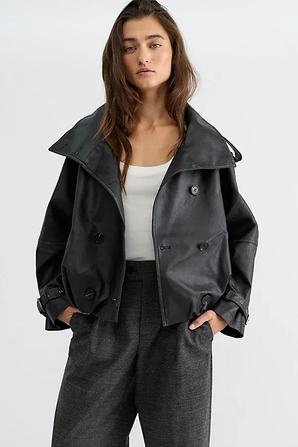 We the Free Stratus Vegan Leather Funnel-Neck Jacket