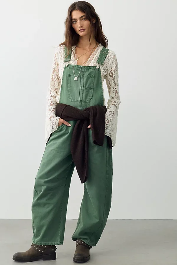 We the Free Good Luck Barrel Overalls by Free People