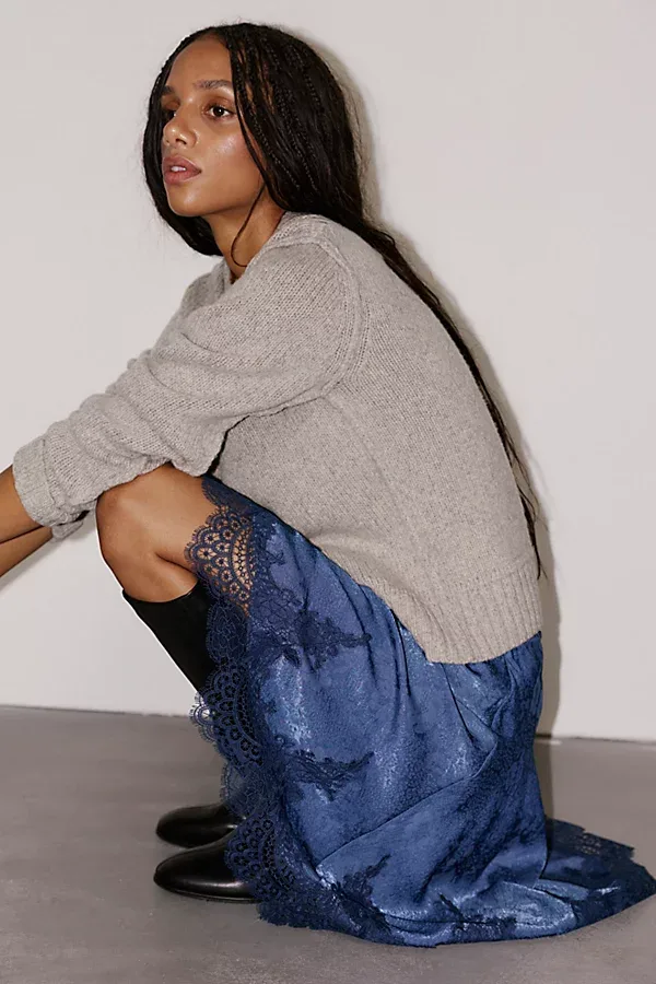Something Satin Mini Slip Skirt by Free People