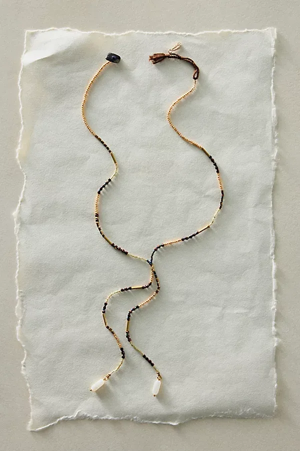 Muse Semi-Precious Beaded Lariat Necklace by Free People