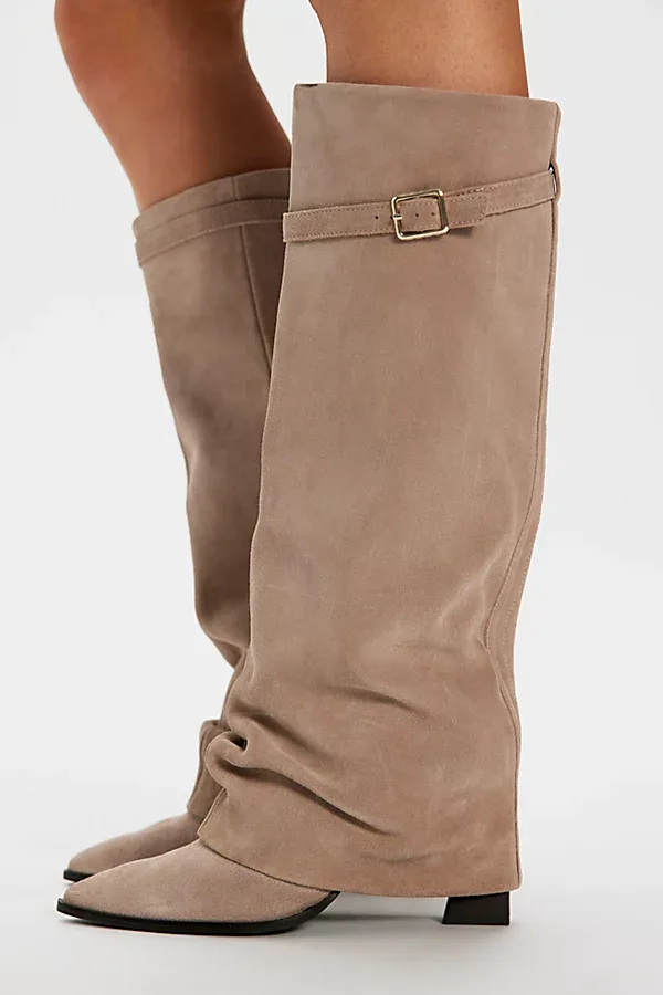 Felicity Suede Foldover Boots