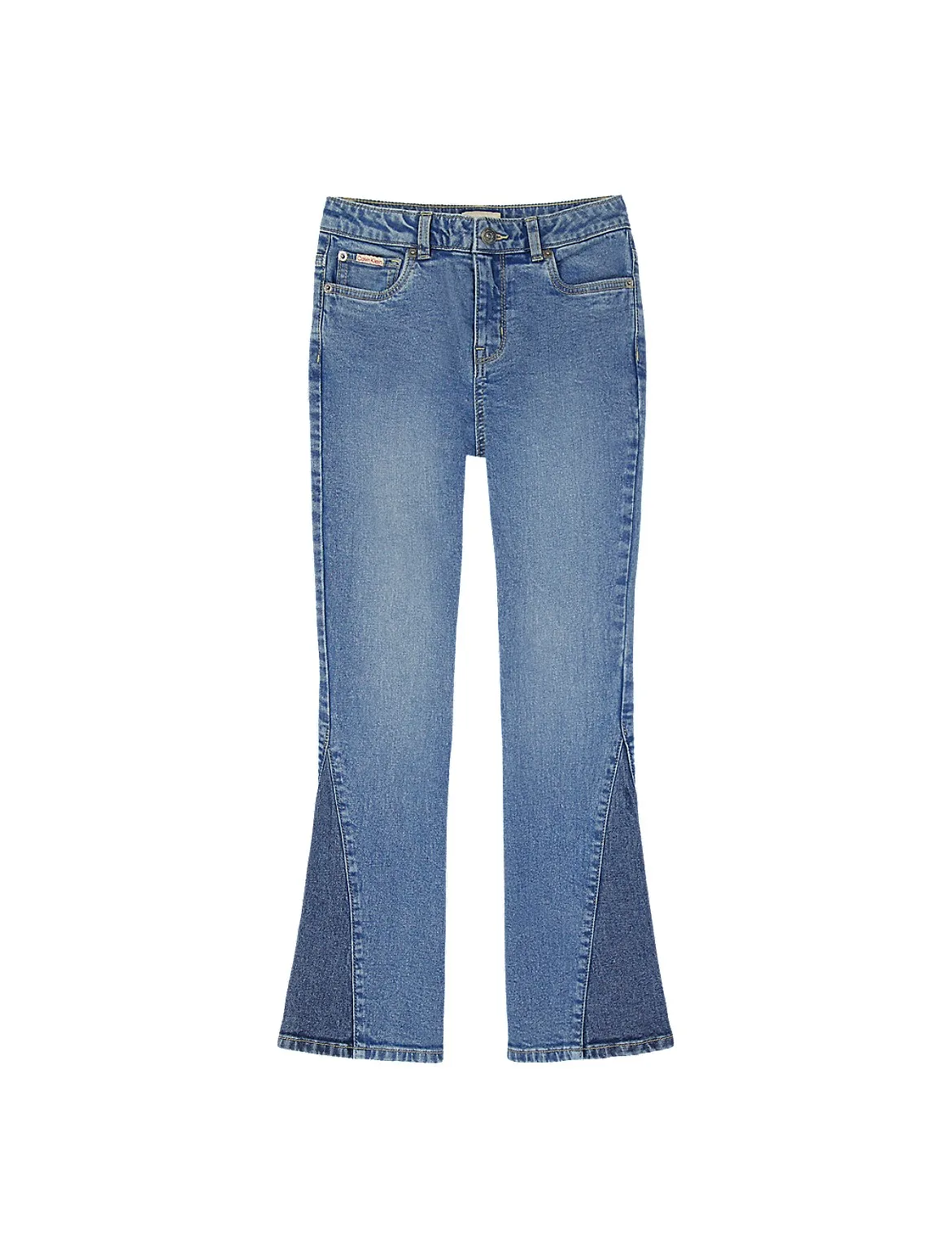 Two-Tone Flare Jeans by Calvin Klein