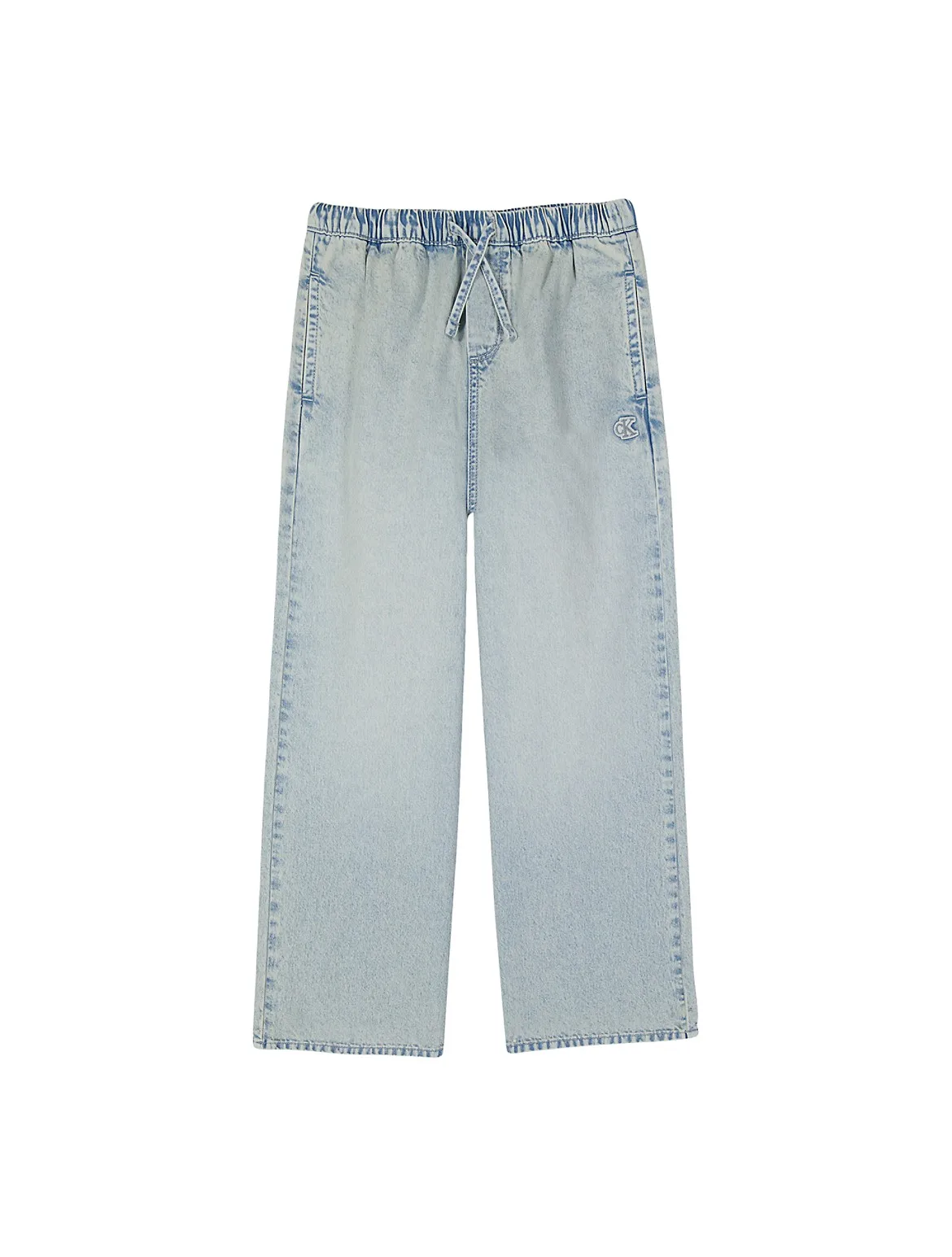 Wide Leg Denim Pants by Calvin Klein
