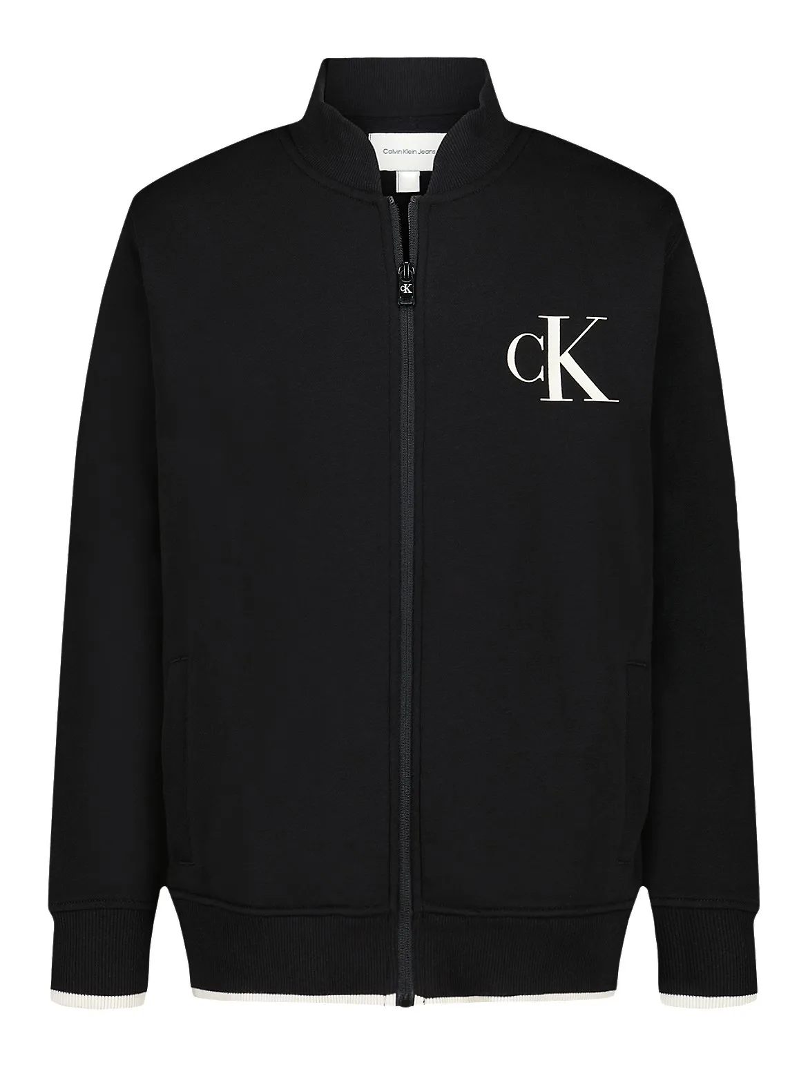 Fleece Monogram Logo Bomber Jacket by Calvin Klein