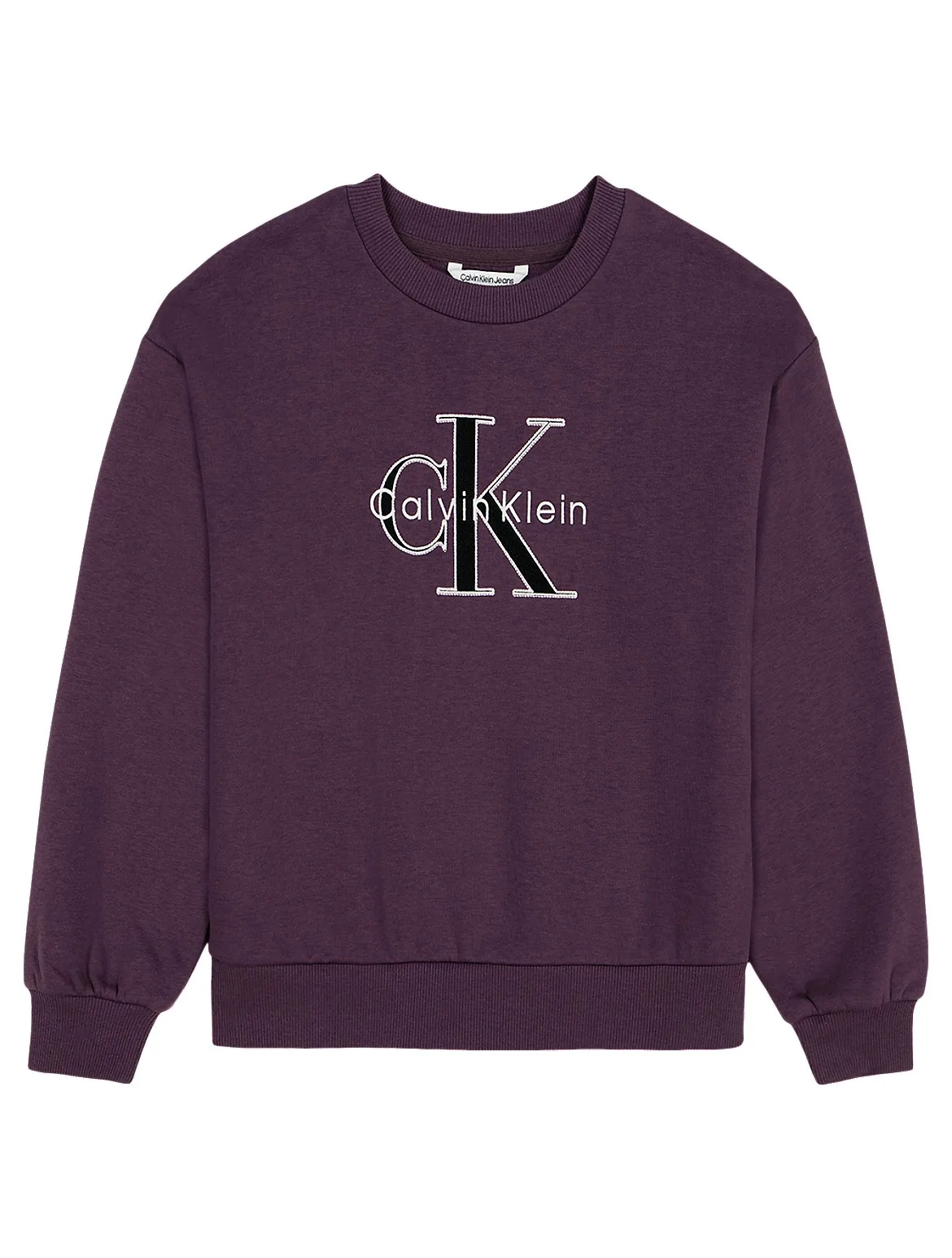 Embroidered Monologo Sweatshirt by Calvin Klein