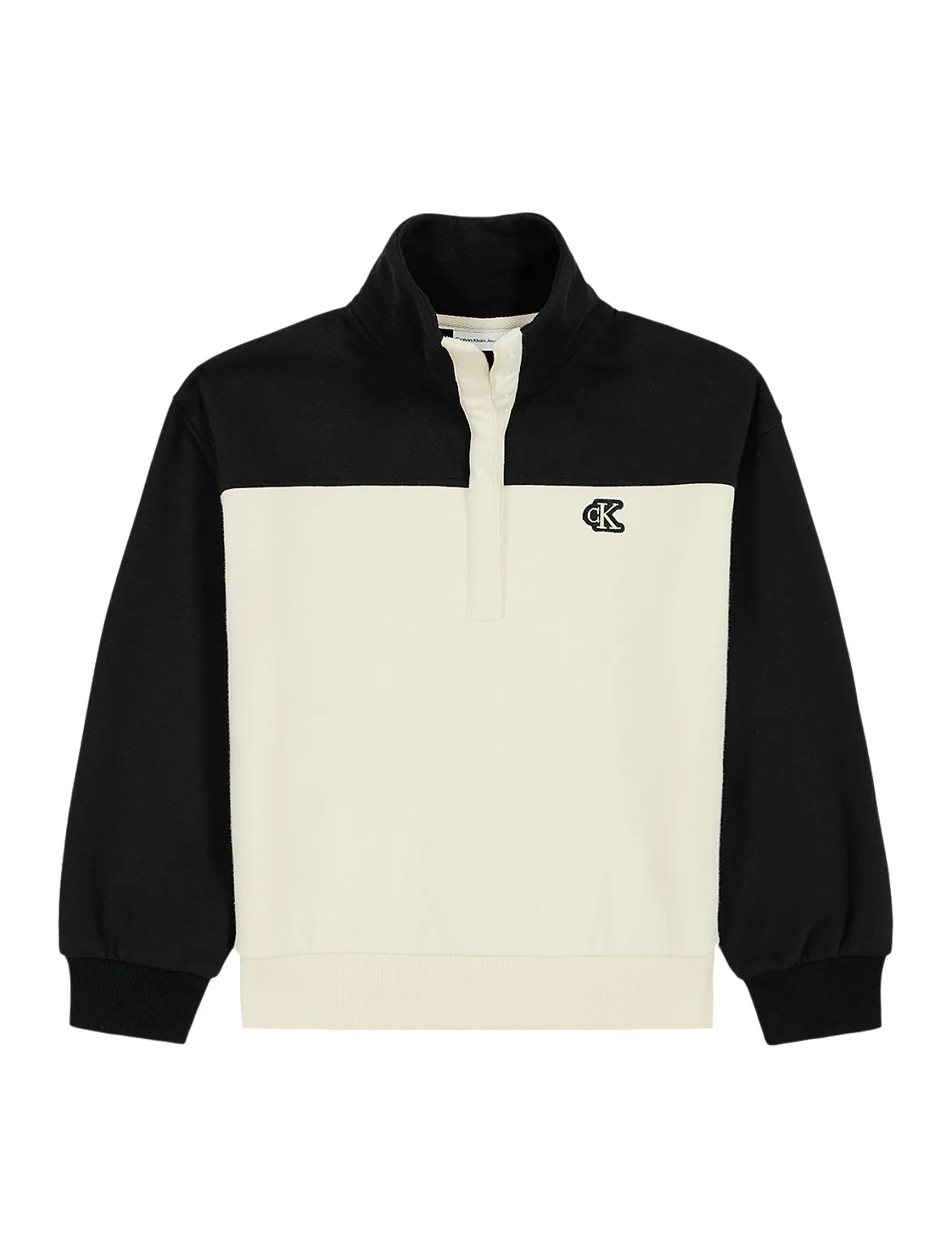 Colorblock Snap-Front Sweatshirt by Calvin Klein