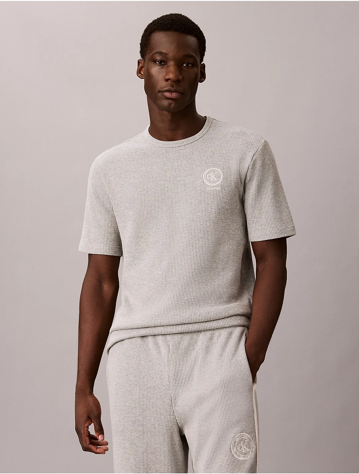 Brushed Waffle Sleep Tee by Calvin Klein