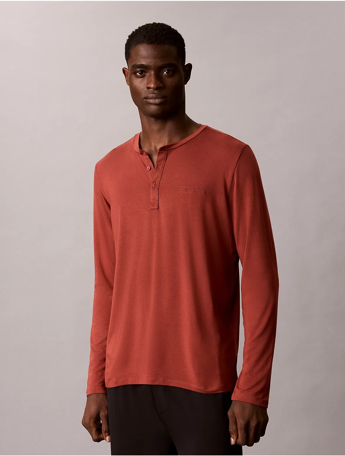 Ultra Soft Modal Henley Sleep Top by Calvin Klein