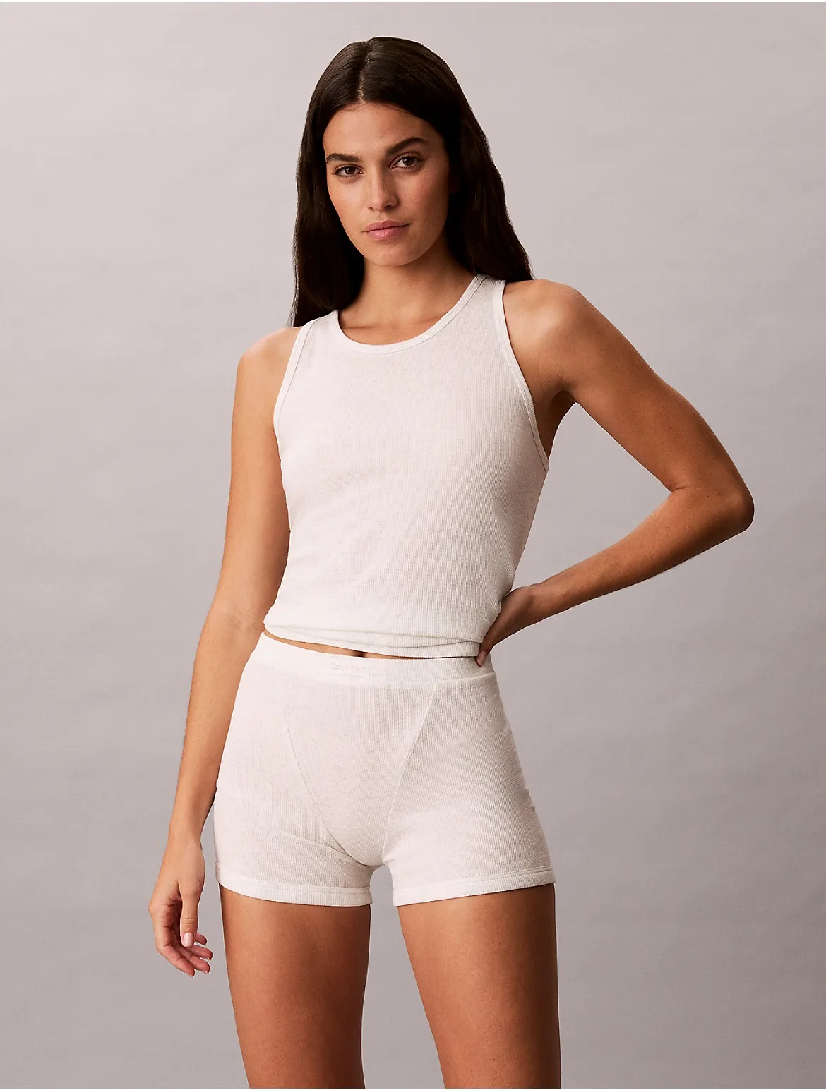 Classic Comfort Cozy Waffle Tank Top by Calvin Klein