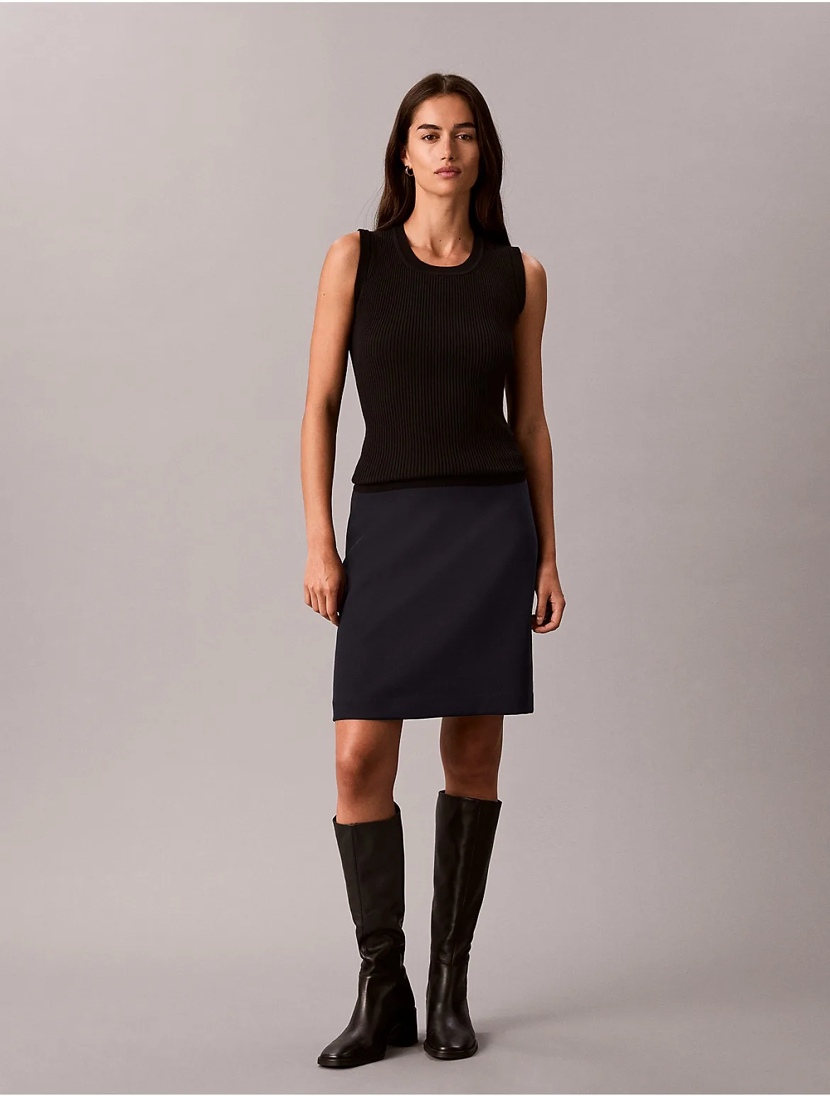 Cavalry Twill A-Line Skirt by Calvin Klein