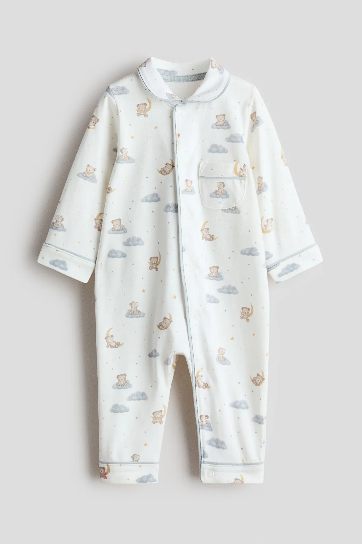 Cotton Pajama Jumpsuit with Collar by H&M