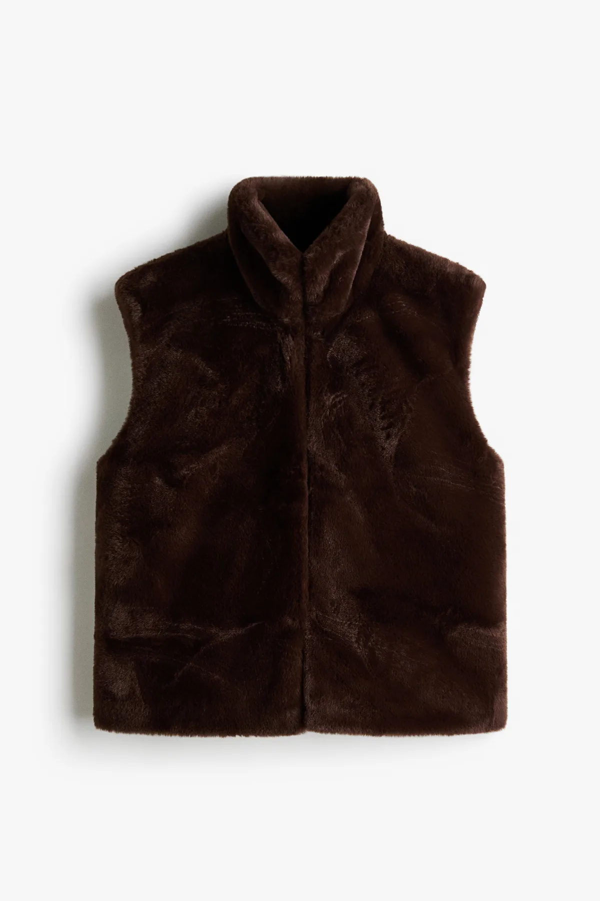 Fluffy Vest with Funnel Collar by H&M