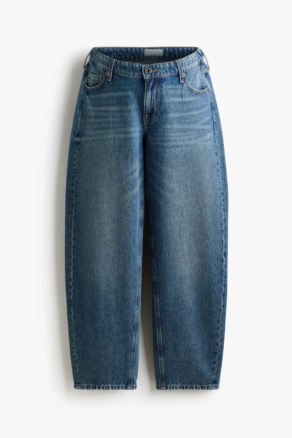 MAMA Low-Waist Barrel-Leg Jeans by H&M