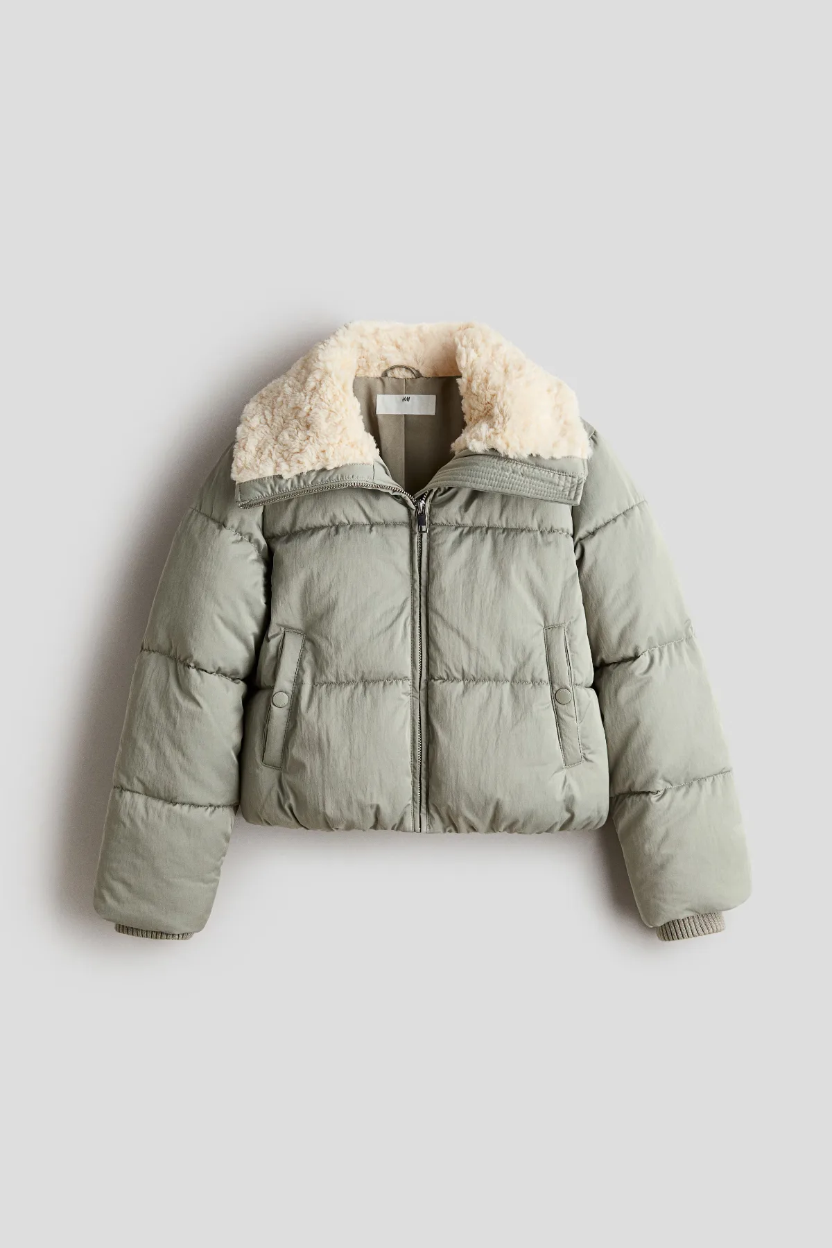 Puffer Jacket with Fluffy Collar by H&M