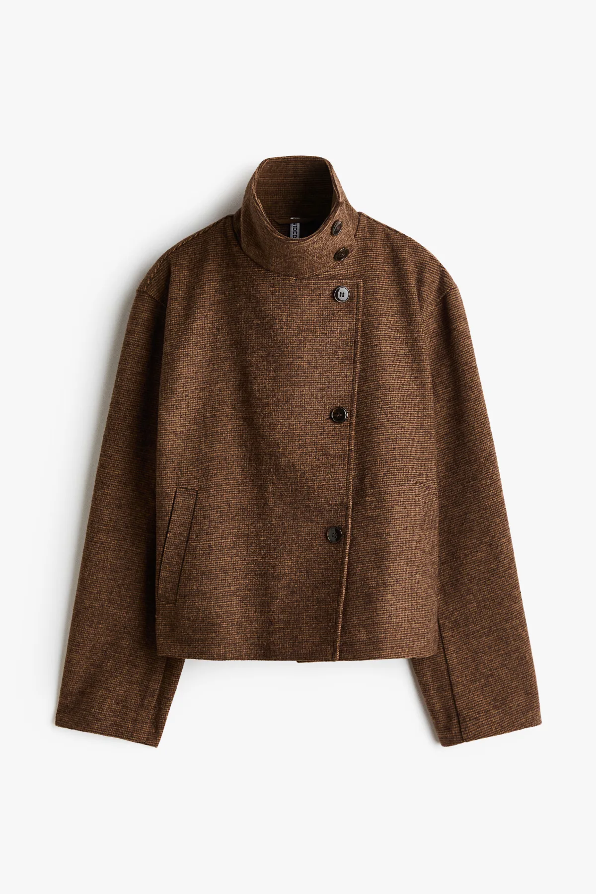 Felted Funnel-Collar Jacket by H&M