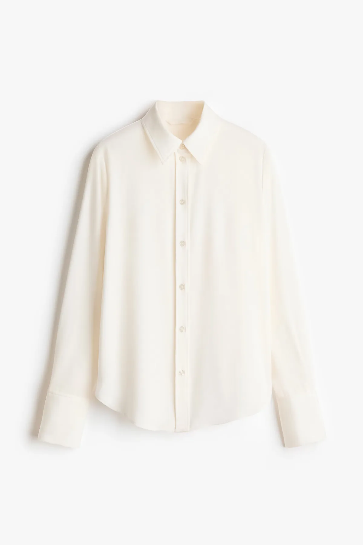 Long-Sleeved Satin Shirt by H&M