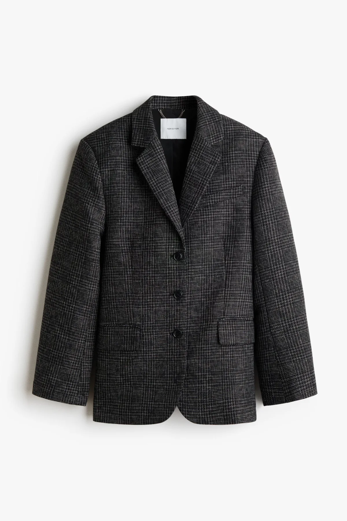 Single-Breasted Textured-Weave Blazer