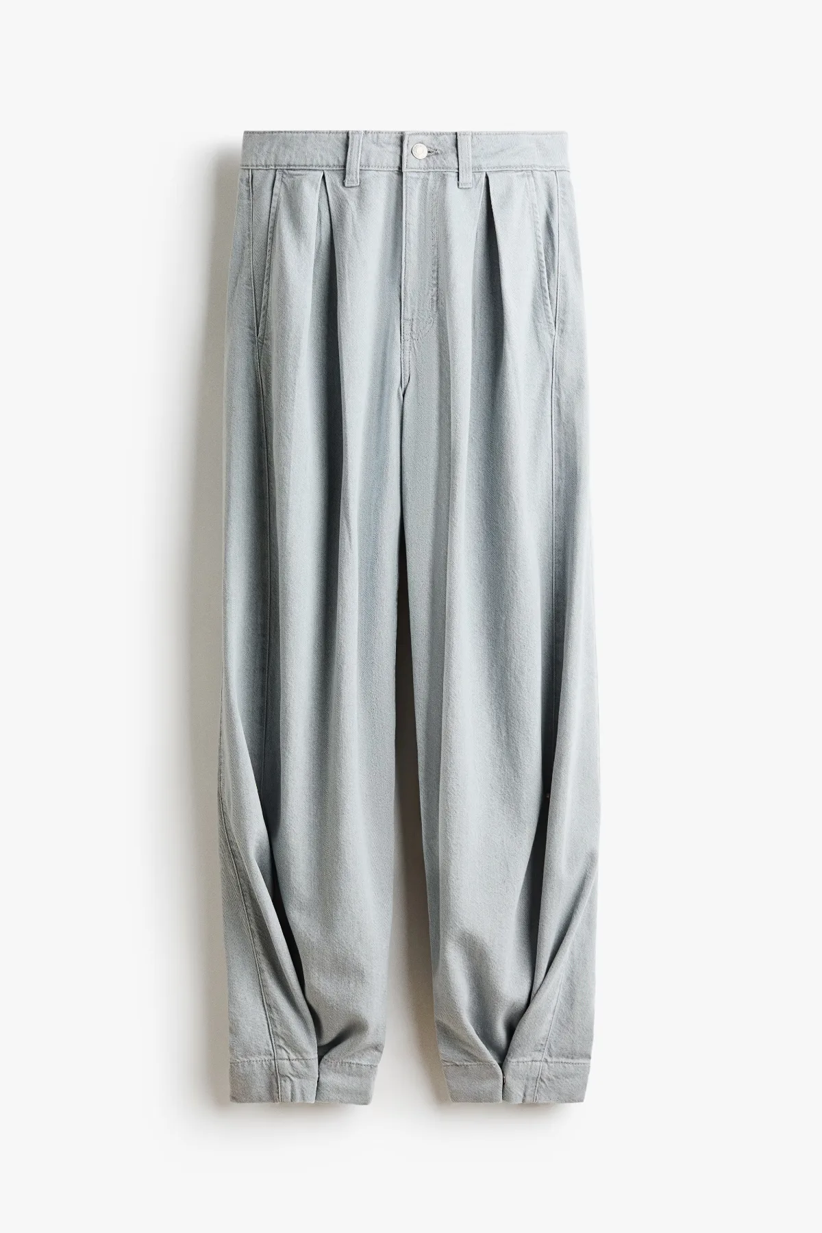 High-Waist Barrel-Leg Ankle Jeans by H&M