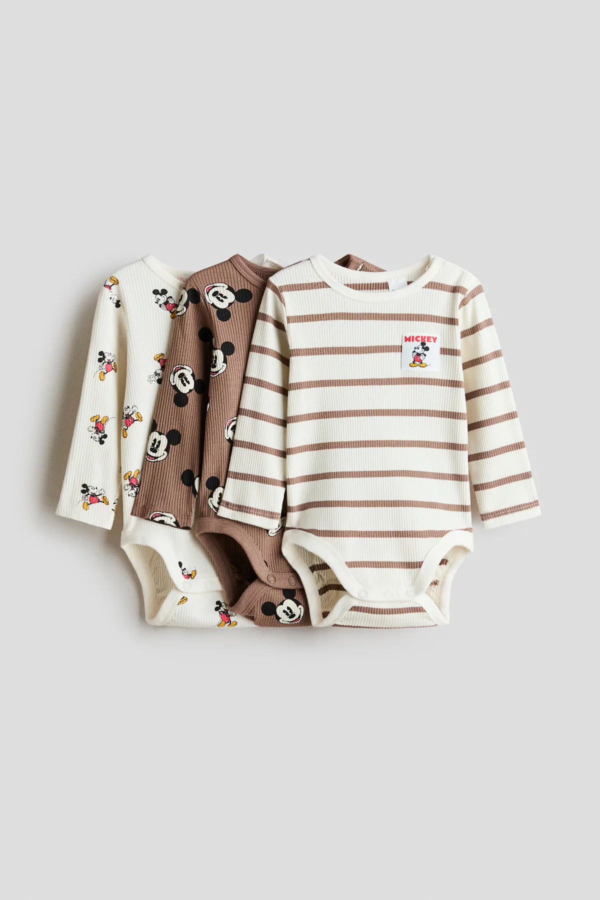 3-Pack Printed Cotton Bodysuits by H&M
