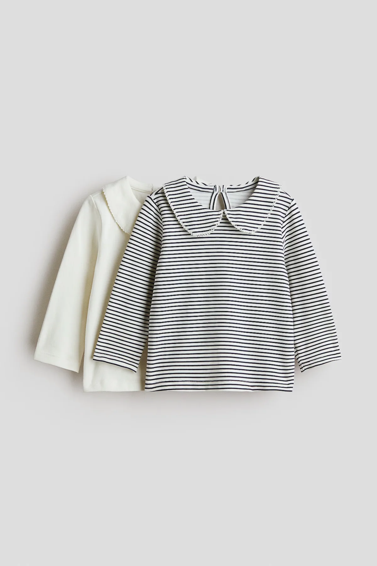 2-Pack Cotton Tops with Collar by H&M